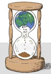 hourglass earth